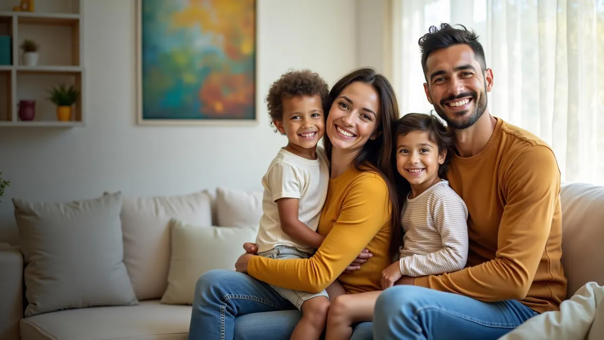 Família atendida por consultoria de planos de saúde